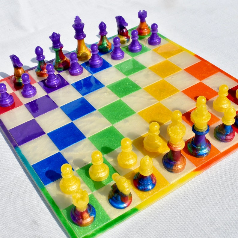 Rainbow Chess Set LGBTQ Chess Set Pride Month Chess Game - Etsy