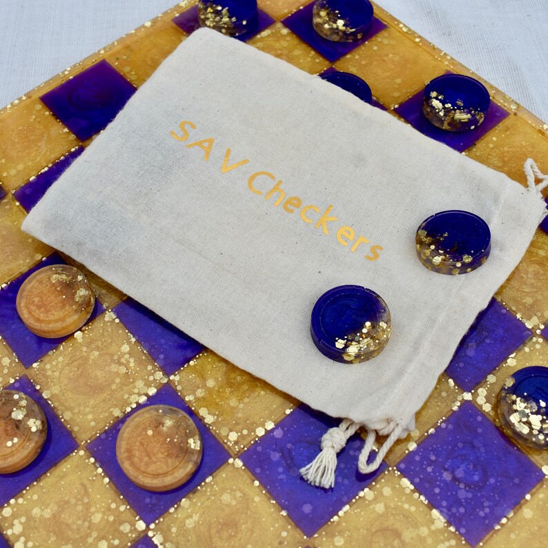 Regal Purple Gold Chess & Checkers Set • Custom Purple Gold Chess ...