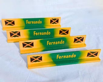 Jamaican Domino Lover Gift, Caribbean Dominoes Holder, Custom Domino Tray Set, Wooden Domino Racks, Domino Holders, Jamaican Birthday Gift