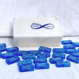 Dominoes Wedding Gift, Newlyweds Gift Dominoes, Personalized Wedding Dominoes, Couples Wedding Gift, Anniversary Dominoes, Valentine’s Day