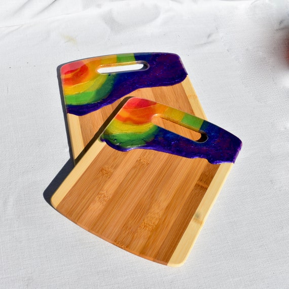 Lesbin 4-Piece Small Plastic Cutting Board with Handles