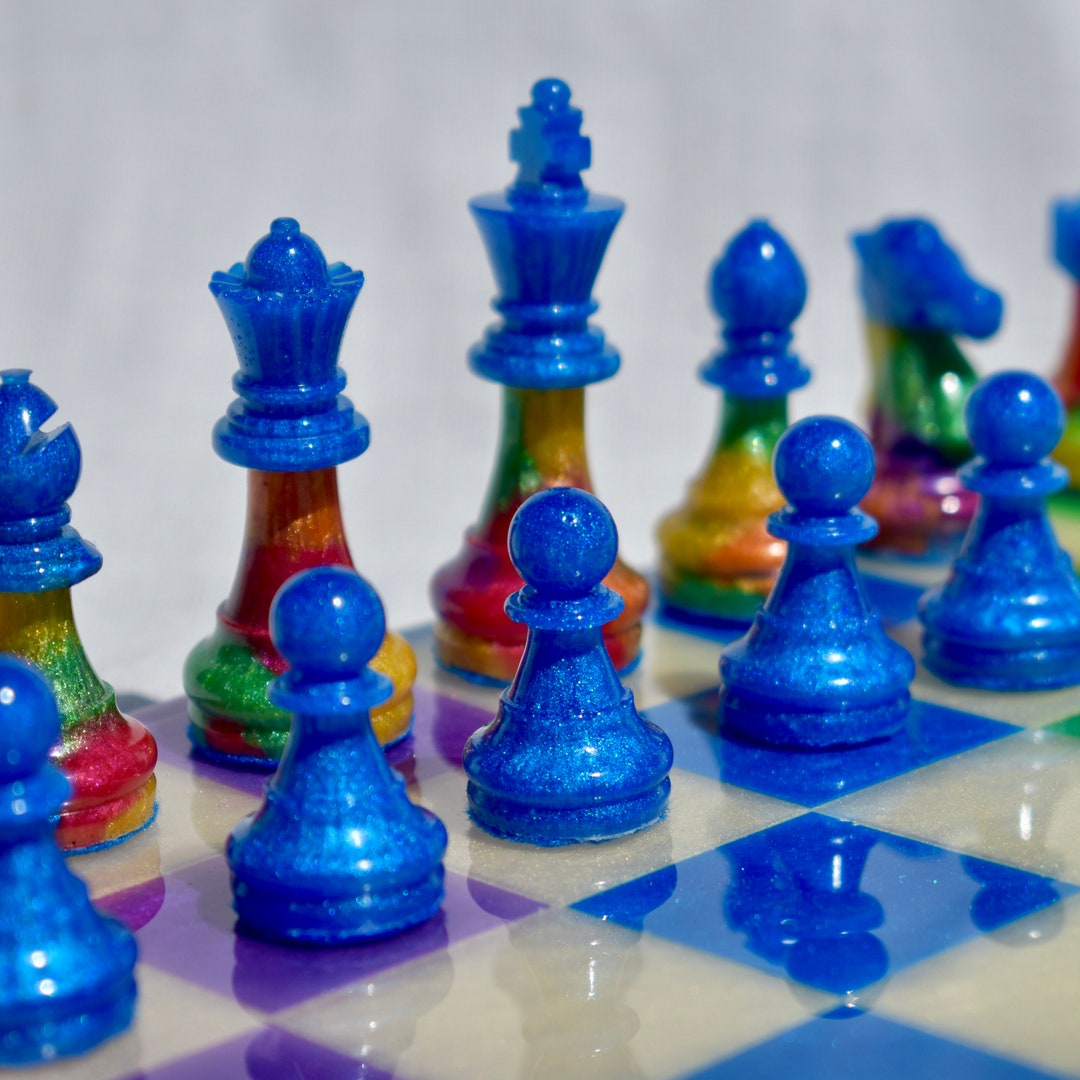 Custom Rainbow Chess Set Gift • LGBTQ Chess Set • Pride Month Chess ...
