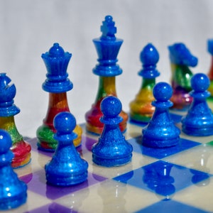 Custom Rainbow Chess Set Gift • LGBTQ Chess Set •  Pride Month Chess Game • Custom Rainbow Chess Game • LGBTQ Gift