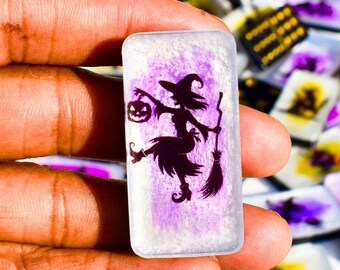 Dominoes Witch Lover Personalized Gift for Friend Gothic Dominoes B-day Gift Double 12 Witchy Gift for Goth Girl Game Night Witch-Black Hat