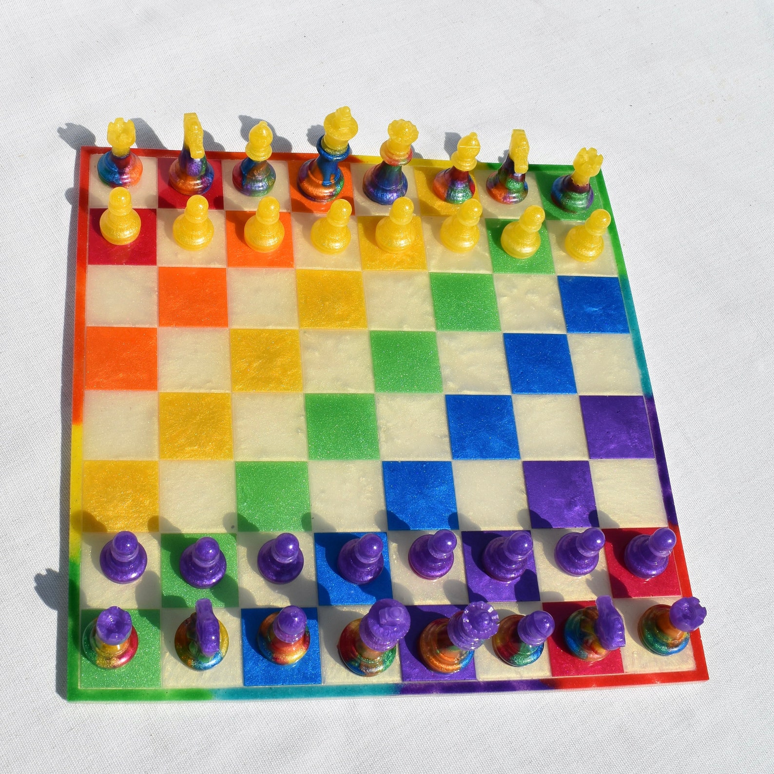 Rainbow Chess Set LGBTQ Chess Set Pride Month Chess Game - Etsy