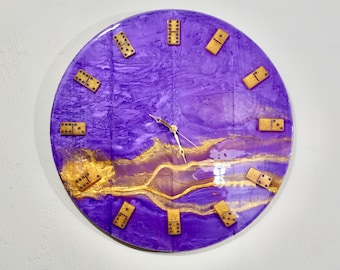 Personalized Fraternity Wall Clock, Father’s Day Wall Clock, Domino Wall Clock, Man Cave Gift, Wooden Wall Décor, Office Décor, Gift for Him