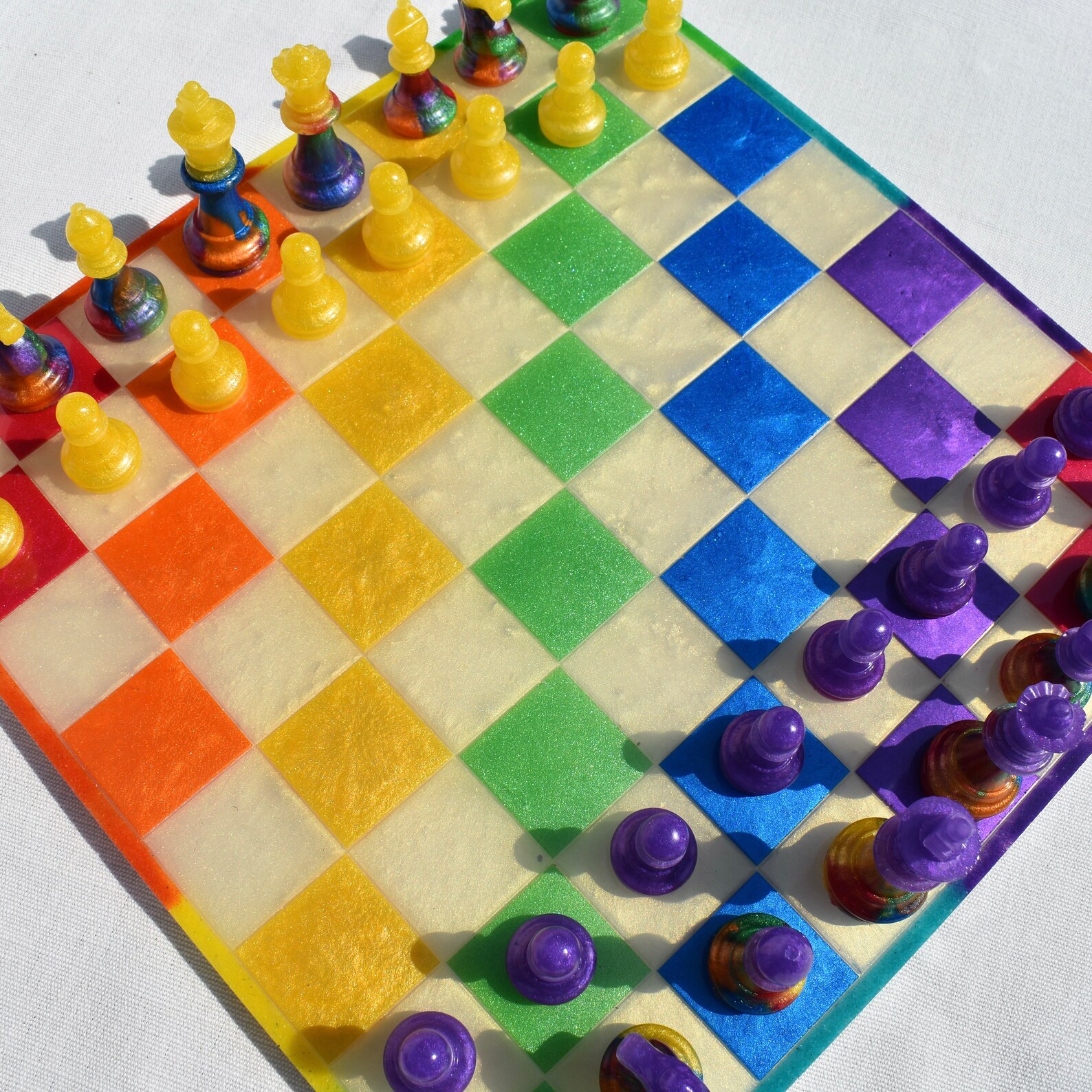 Rainbow Chess Set LGBTQ Chess Set Pride Month Chess Game - Etsy