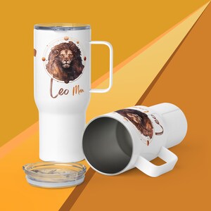 Leo Man Birthday Travel Mug • Personalized Leo Mug Gift for Him• Leo Zodiac Travel Mug • Leo Mug • Personalized Leo Travel Mug • Zodiac Mug