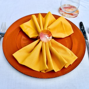 Autumn Napkin Rings, Fall Napkin Rings, Autumn Table Décor, Table Setting, Thanksgiving Napkin Rings, Napkin Holders, Orange Napkin Rings