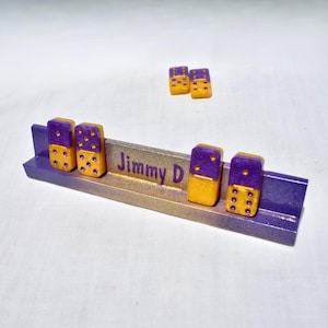 Domino Organizer Gift, Dominoes Trays/Racks, Custom Domino Tray Set, Personalized Wood Domino Racks, Domino Tiles Holders, Domino Lover Gift