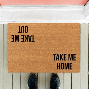 Take Me Home Coir Doormat: Funny Song Lyric Welcome Mat