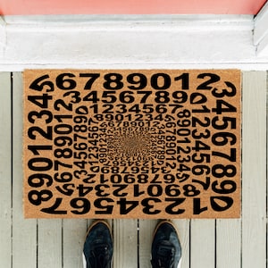 3D Numbers Doormat | Welcome Mat | High Quality Doormat | Funny Doormat  | Funny Door Mat | Front Rug | Gag Gift | Father&#39;s Day Gift