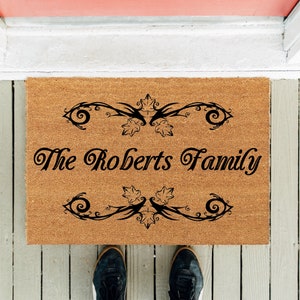 Family Name Doormat | Personalized Doormat | Custom Doormat | House Gift | Closing Gift | Wedding Doormat | New Home Gift | Welcome Mat