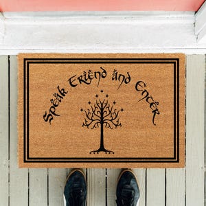 Lord of the Rings Doormat | Speak Friend, UV Printed Coir Mat