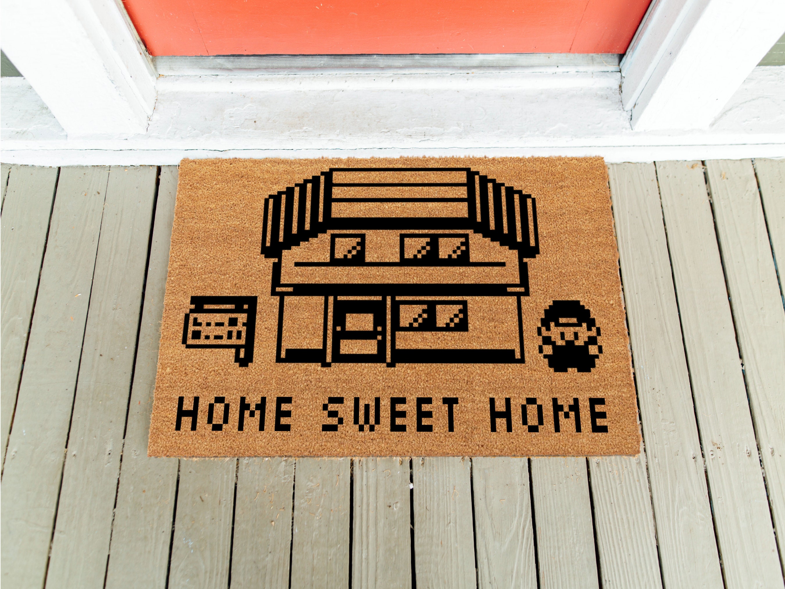 Home Sweet Home Funny Doormat Video Game Doormat New Etsy