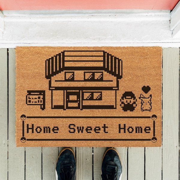 Home Sweet Home v2 Doormat: Funny Video Game Decor