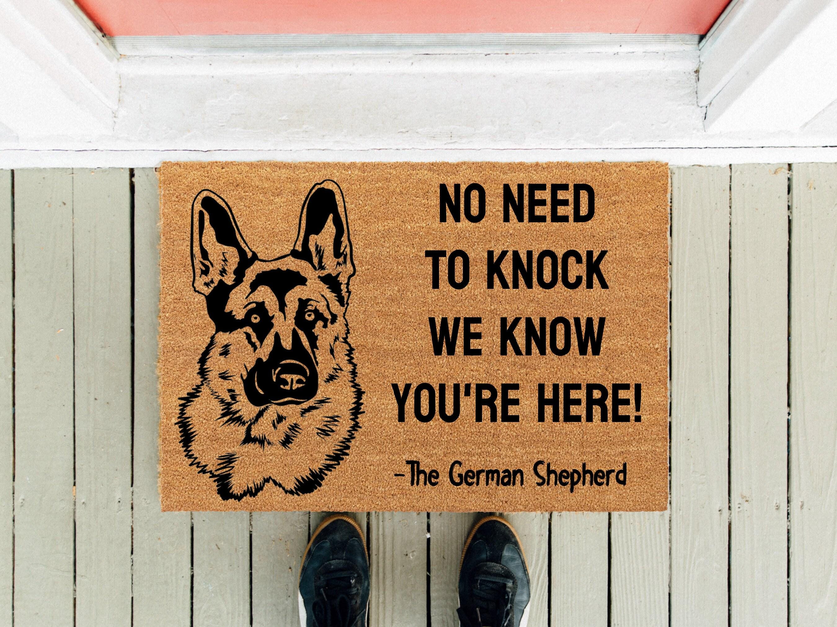 German Shepherd Doormat: Funny Dog Welcome Mat - Etsy