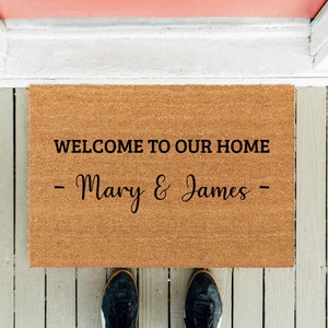 Personalized Couples Doormat | Custom Doormat | Name Doormat | Wedding Gift | Closing Gift | Welcome Home | New Home Gift | Welcome Door Mat