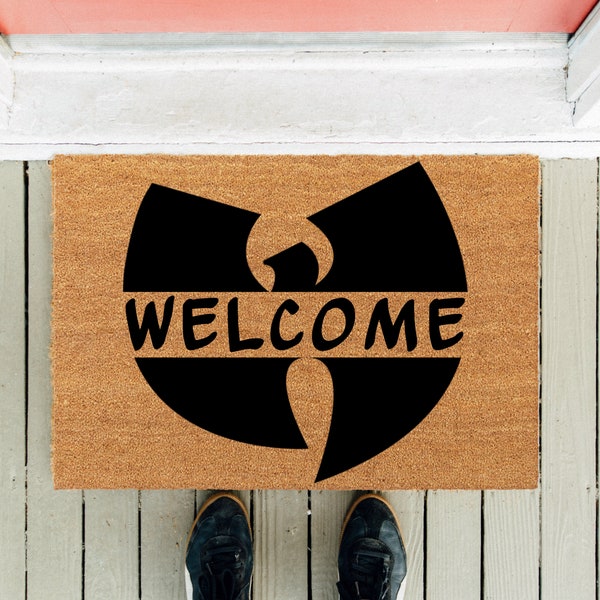 Paillasson de bienvenue Wu Tang | Tapis de bienvenue | Cadeau Fête des Mères | Paillasson drôle | Paillasson amusant | Tapis frontal | Cadeau chic | Meilleur cadeau | Wu Tang