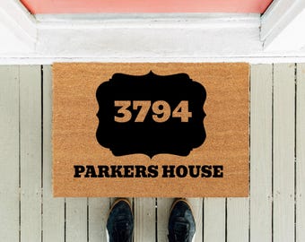 Personalized House Number Doormat: Custom Welcome Mat