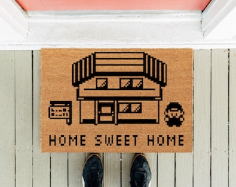 Home Sweet Home Doormat: Funny Video Game Decor