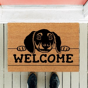 Welcome Puppy Doormat | Welcome Doormat | Funny Doormat | New Home Door Mat | New Home Gift | Front Rug | Housewarming Gift | Funny Dog