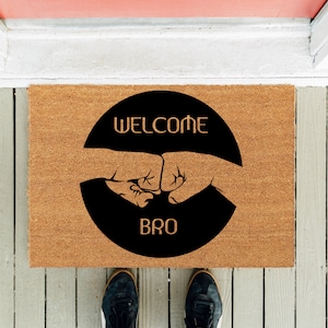 Wycieraczka Welcome Bro: Zabawna mata wejściowa z włókna kokosowego
