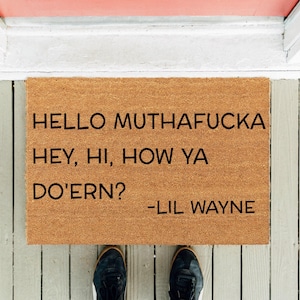 Lil Wayne Doormat: Funny Rapper Welcome Mat