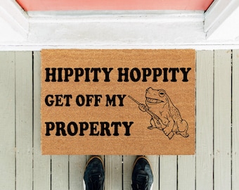 Funny Frog Doormat: Hippity Hoppity Get off My Property