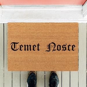 Temet Nosce | Know Yourself | Funny Doormat | Trilogy Doormat | Homeowner Door Mat | Front Door Rug | Housewarming Gift | Funny Gift