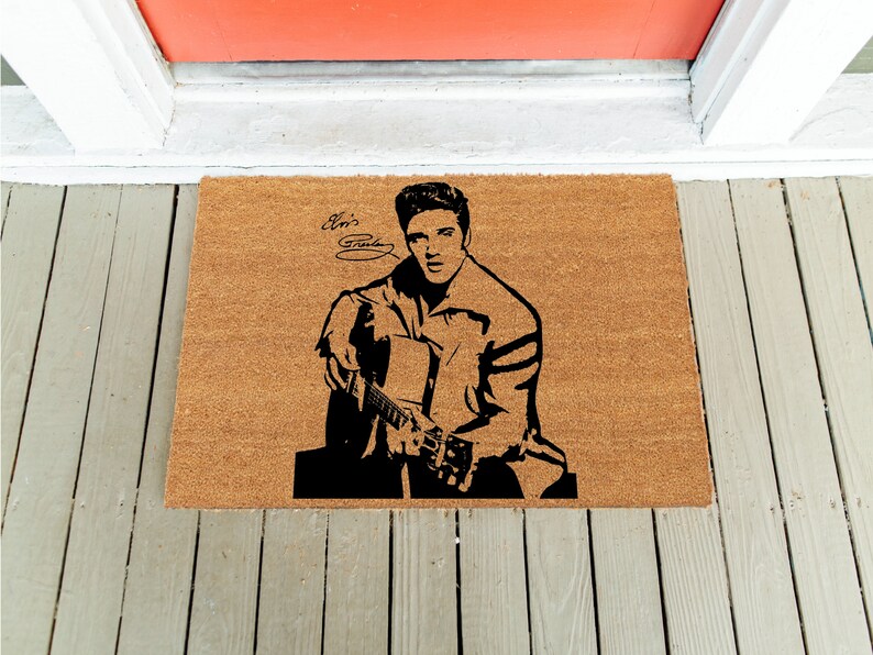 Elvis Presley Doormat Elvis Door Mat Housewarming Gift Etsy