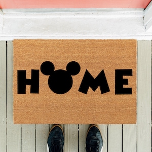 Mickey Home Doormat | Funny Doormat | Mickey Doormat | New Home Gift | Front Door Rug | Housewarming Gift | Closing Gift | Welcome Door Mat