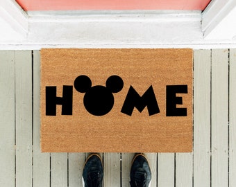 Mickey Home Doormat | Funny Doormat | Mickey Doormat | New Home Gift | Front Door Rug | Housewarming Gift | Closing Gift | Welcome Door Mat