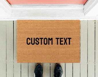 Individuelle Fußmatte: Lustiger oder personalisierter Text – Geschenkidee