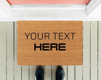 Personalized Coir Doormat: Custom Text, Welcome Mat