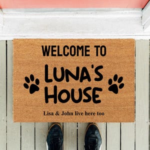 Personalized Dog Doormat | Custom Doormat Dog | Dog Doormat | Housewarming Gift | Dog Decor | Doggy Gift | Dog Owner Gift | Dog Lover Mat