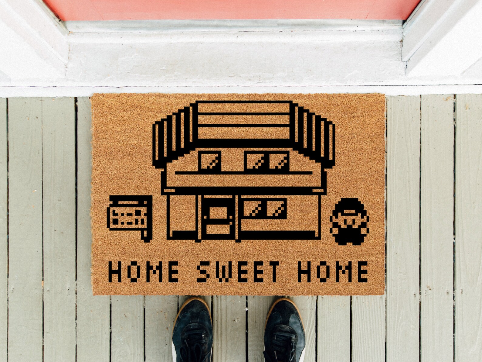 Home Sweet Home Funny Doormat Video Game Doormat New Homeowner Door Mat