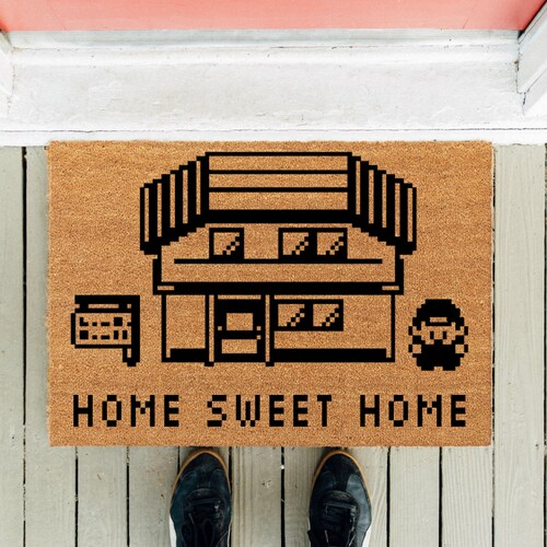 Home Sweet Home Funny Doormat Video Game Doormat New Etsy