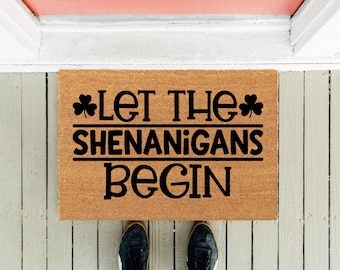 Shenanigans Shamrock Doormat: St. Patrick's Day Welcome Mat