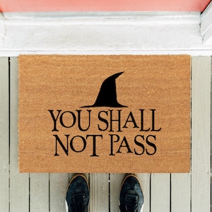 You Shall Not Pass | Movie Doormat | Funny Doormat | Wizard Door Mat | Entryway Rug | Housewarming Gift | Funny Gifts | Door Rug