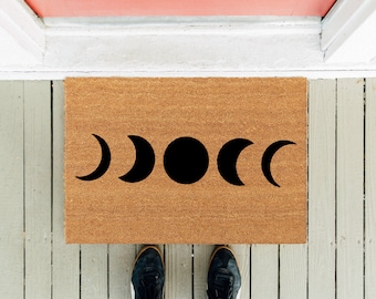 Moon Phases Doormat | Astronomy Mat | Mother's Day Gift | Funny Doormat  | Funny Door Mat | Front Rug | Classy Gift | Best Gift | Celestial
