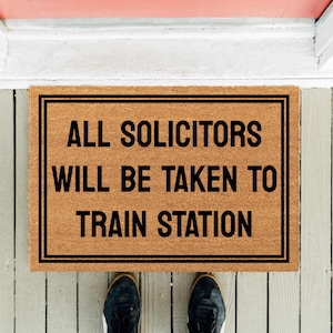 No Soliciting Dutton Style Doormat - Yellowstone Welcome Mat