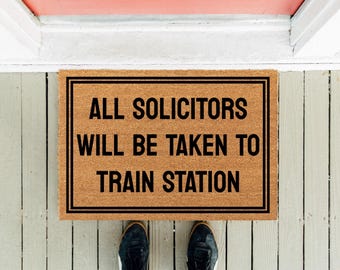 No Soliciting Dutton Style Doormat - Yellowstone Welcome Mat