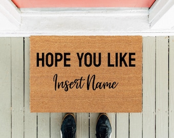Personalisierte Hope You Line Fußmatte: Benutzerdefinierter Text, Willkommensmatte