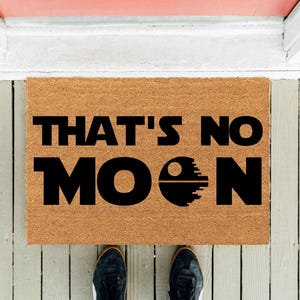Zerbino That&#39;s No Moon / Divertente tappeto da porta in fibra di cocco con stampa UV