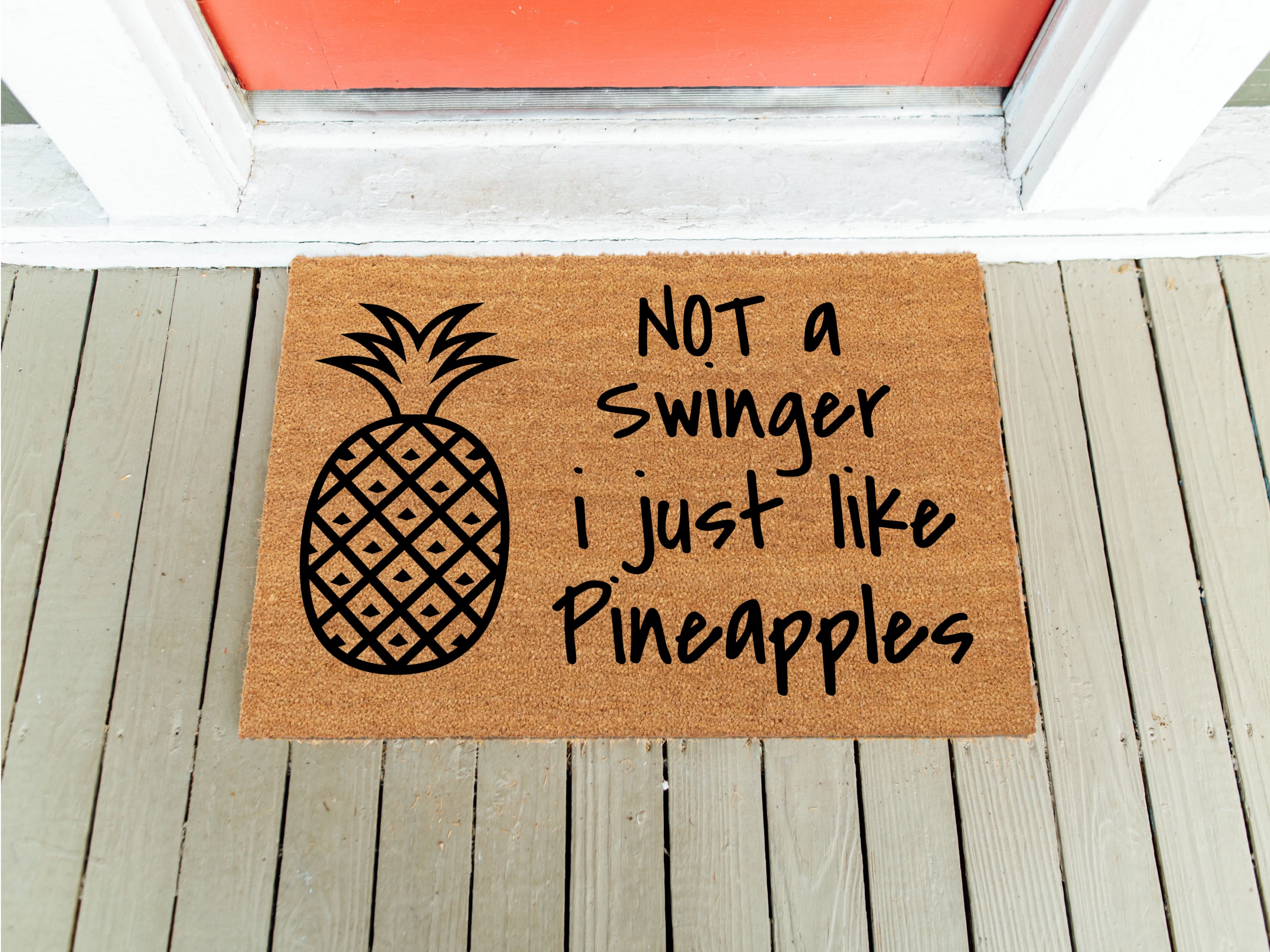 Colorful Pineapples Outdoor Door Mat 2' x 3