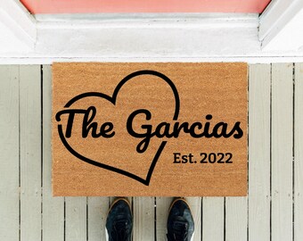 パーソナライズされた名字の玄関マット：UVインクプリントのウェルカムマット