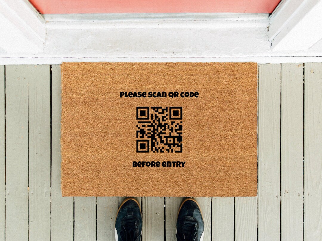 Scan QR Code Doormat: Funny Welcome Mat, New Home Gift - Etsy