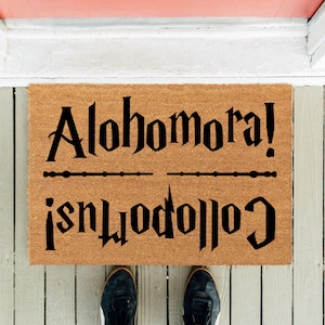 Alohomora Colloportus | Funny Door Mat | Funny Doormat | New Homeowner Door Mat | Front Rug | Housewarming Gift | Funny Gift | Wizard Gift