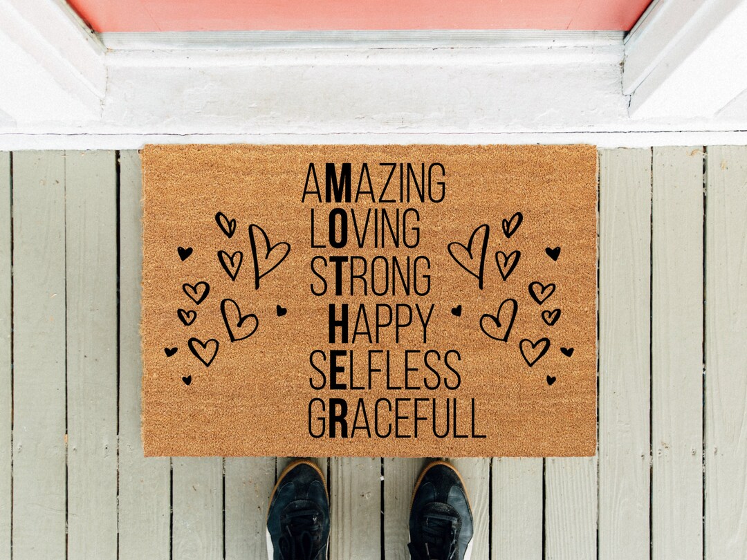 Definition of Mother Funny Doormat Housewarming Gift New Etsy